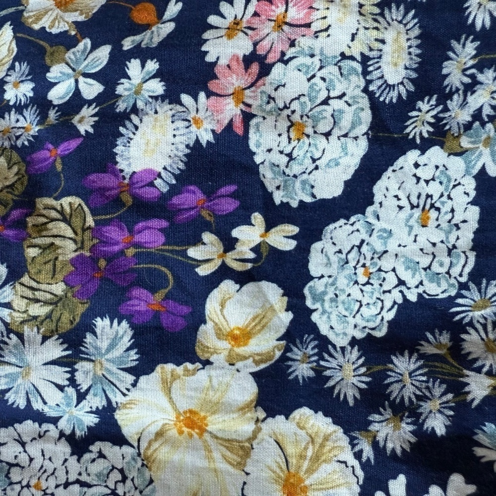 LES RÊVERIES Midi Dress Halter-Neck Floral Print Shirred Bodice 100% Cotton Sz 2 - Picture 2 of 14